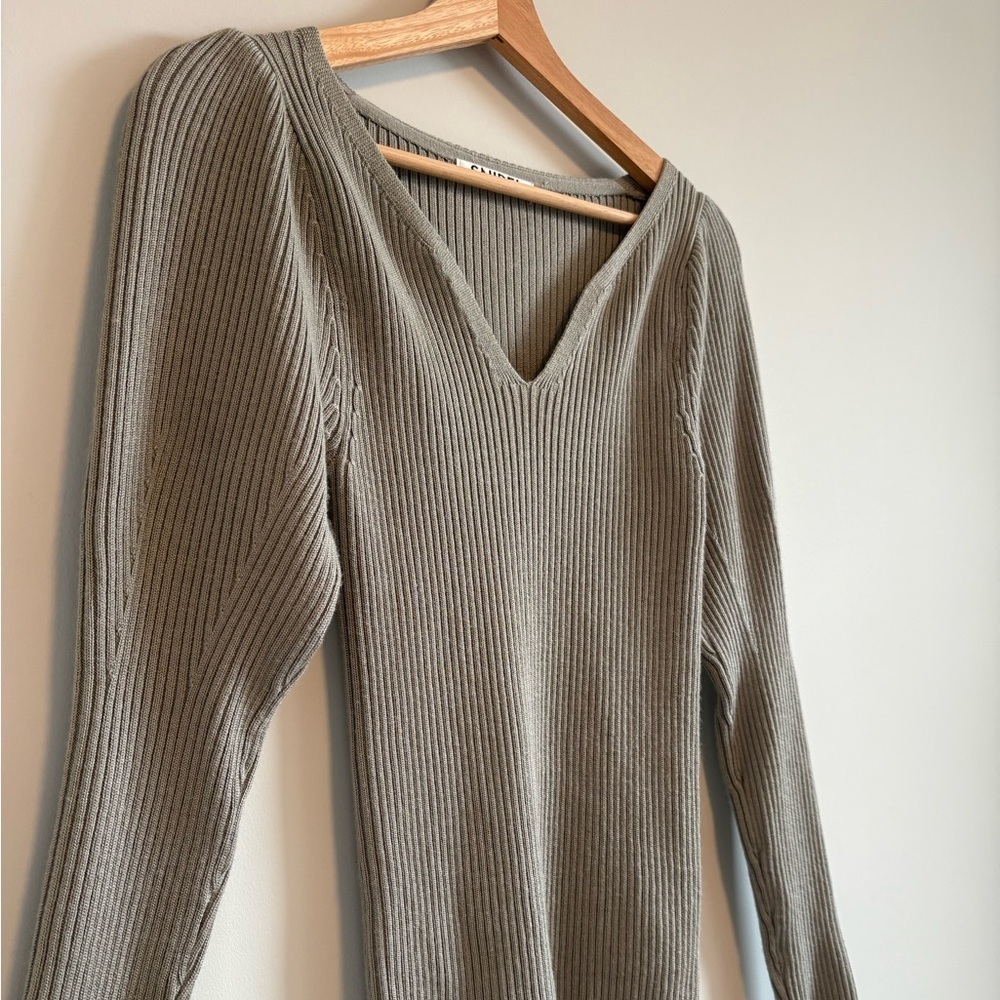 Snidel V-Neck Ribbed Sweater | Size Small - Picture 4 of 8